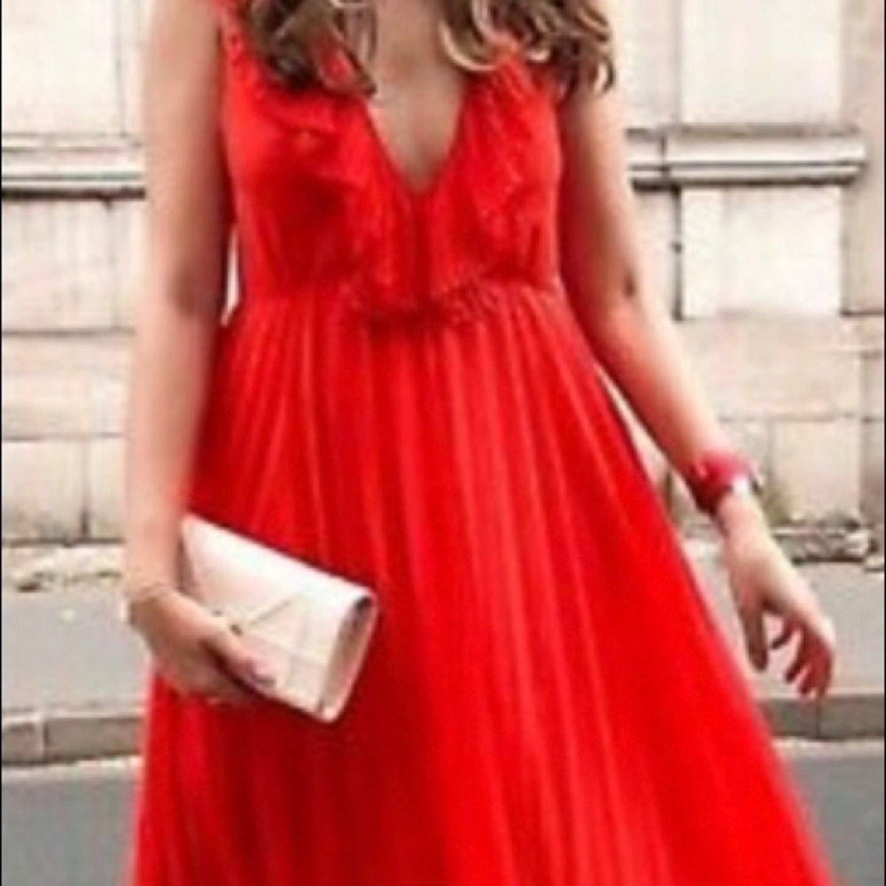 💋Zara Ruffled Maxi Dress 💋 - Picture 4 of 10